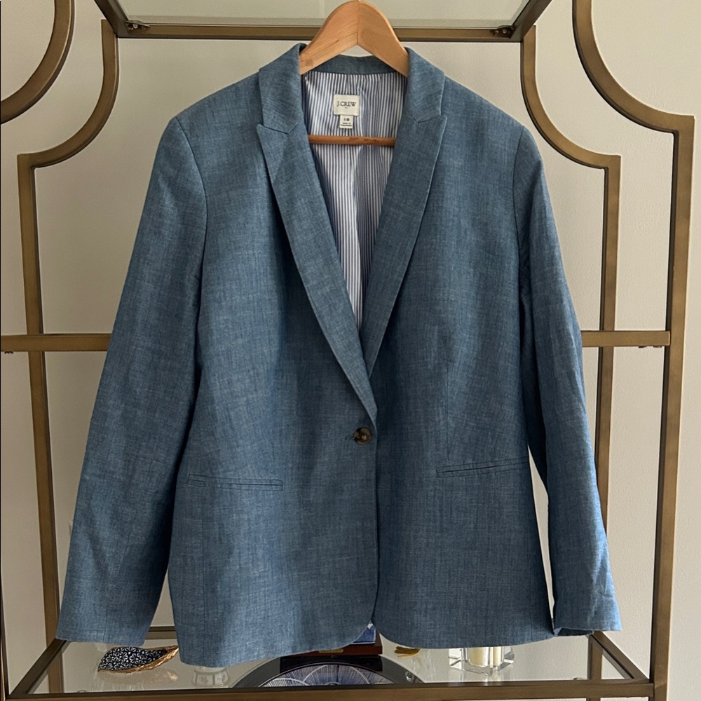 J. Crew Classic Blue LinenSport Coat